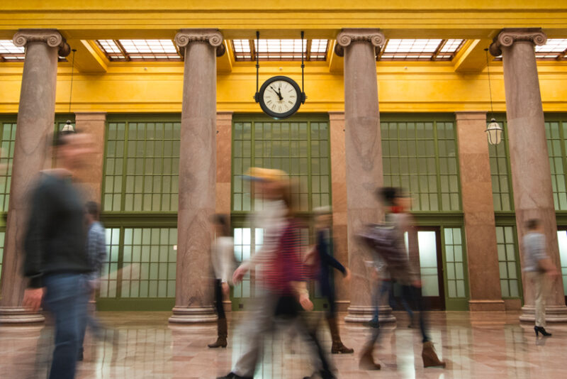 People walking in Head House