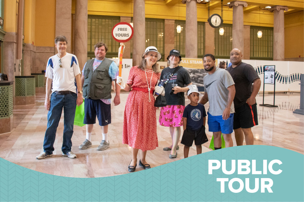 Public tour group at Union Depot